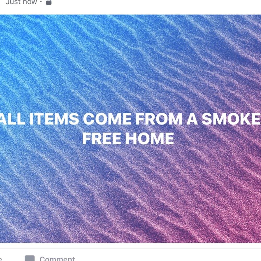 ALL ITEMS COME FROM A SMOKE FREE HOME